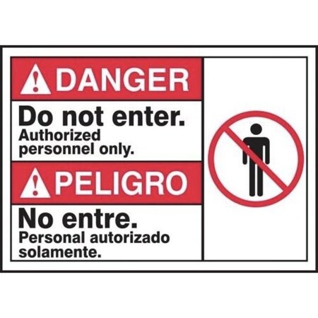 Accuform BILINGUAL ANSI SIGN  ADMITTANCE 10 in x MTAS100VS